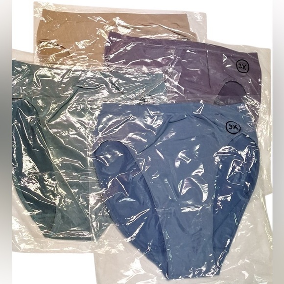 Rhonda Shear Other - Rhonda Shear Women’s 3X Darks 4-Pack New & Sealed High Cut Seamless Ahh Briefs